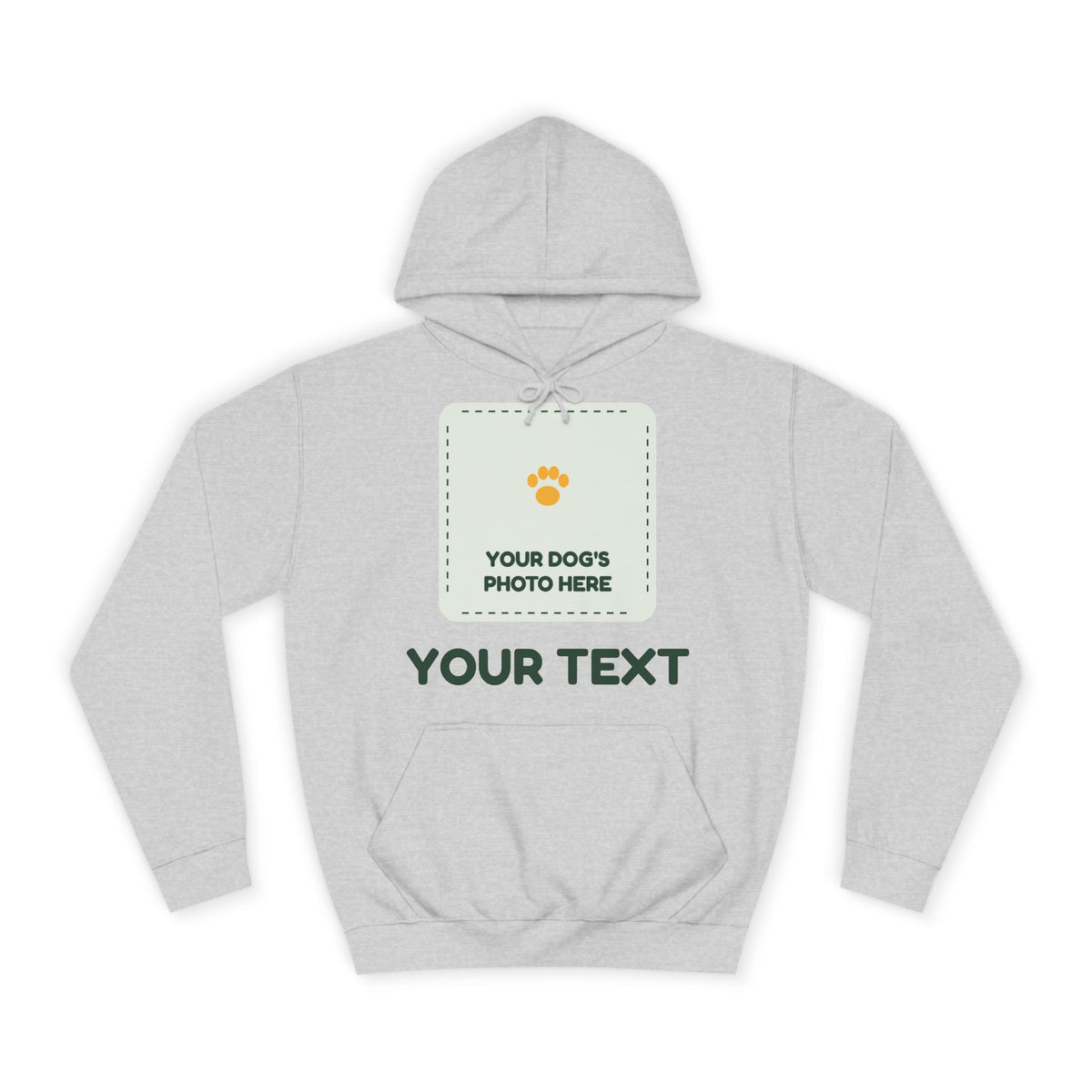 Build Your Own Hoodie – Your Dog's Photo & Text
