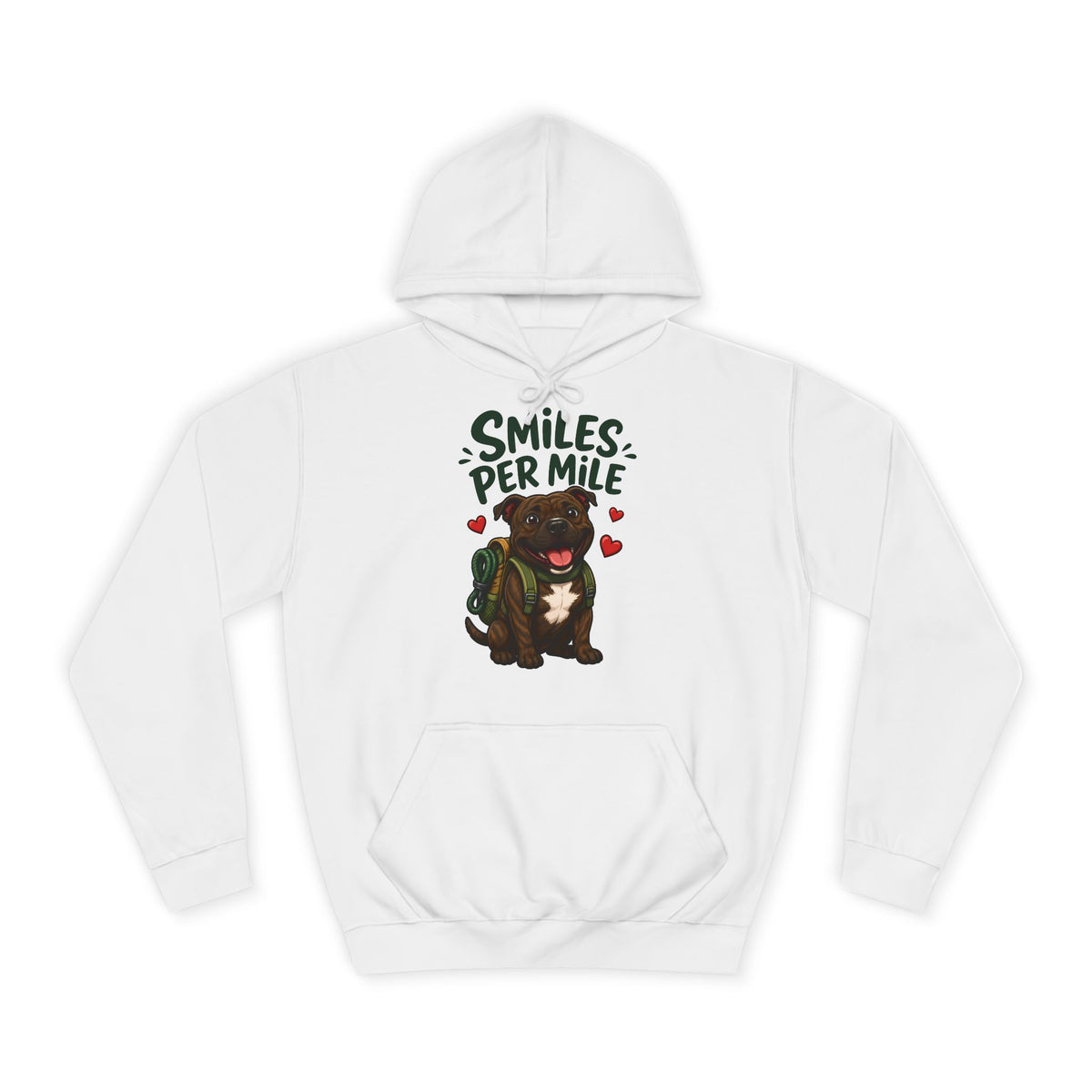 Smiles Per Mile Staffie Hoodie – Personalised