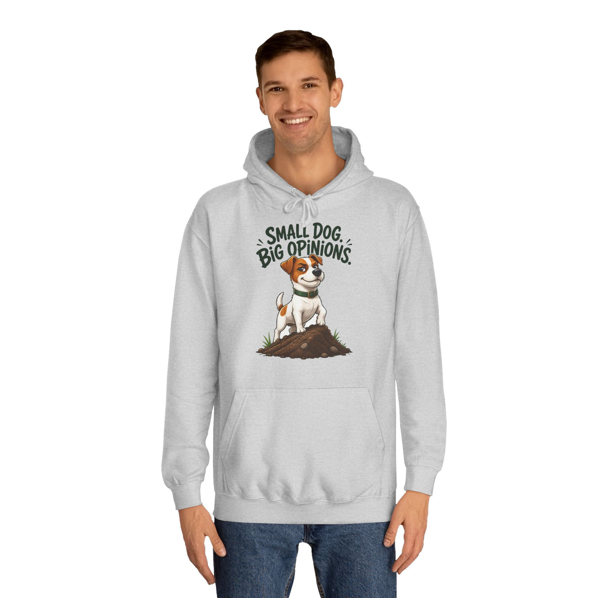 Small Dog Big Opinions Jack Russell Hoodie – Personalised