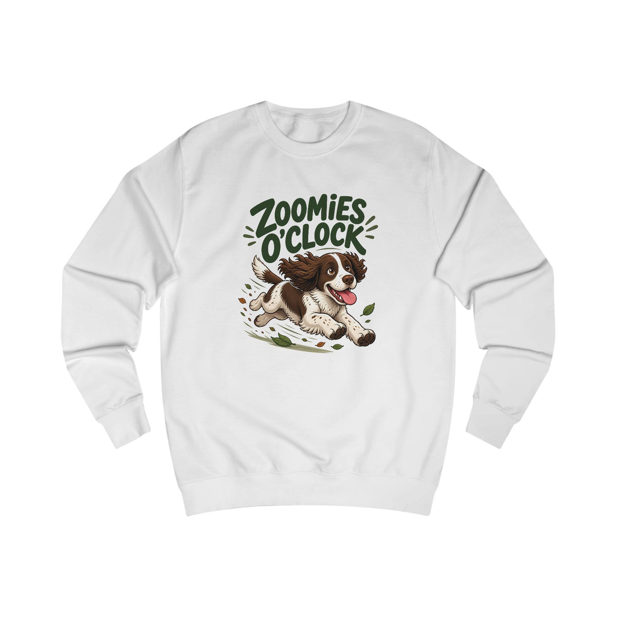Zoomies O'Clock Springer Spaniel Sweatshirt – Personalised