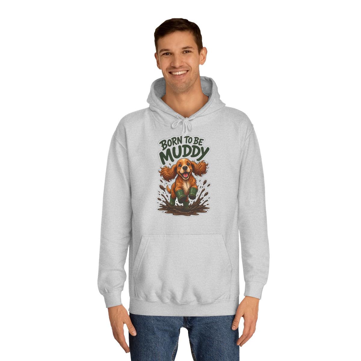 Born to be Muddy Cocker Spaniel Hoodie – Personalised