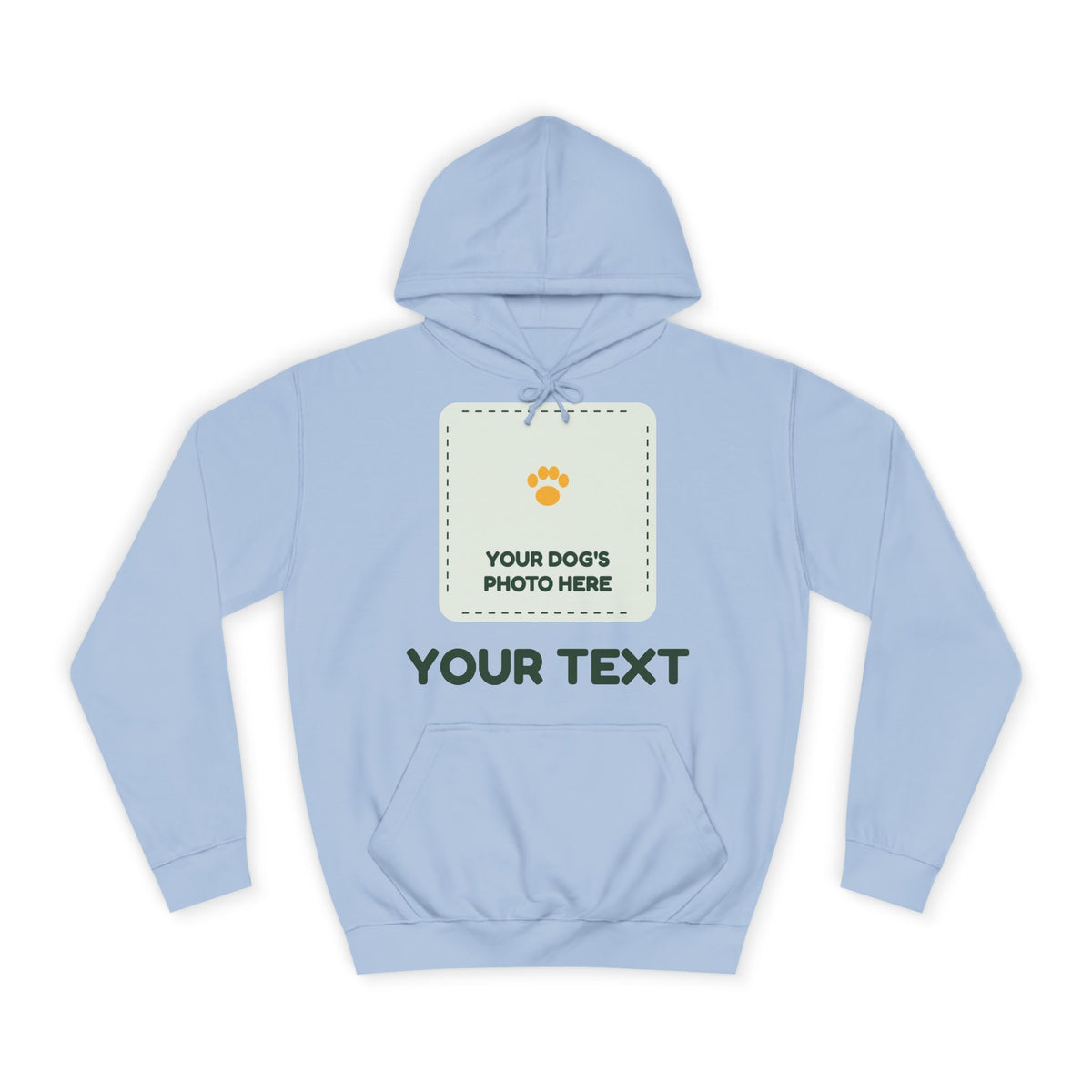 Build Your Own Hoodie – Your Dog's Photo & Text