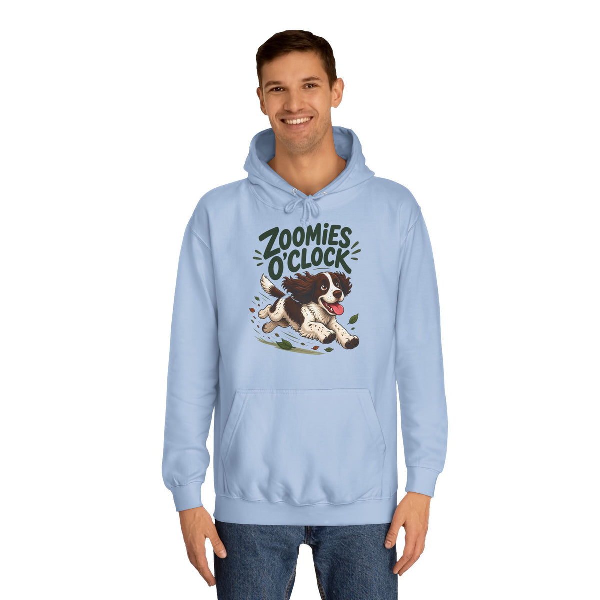 Zoomies O'Clock Springer Spaniel Hoodie – Personalised