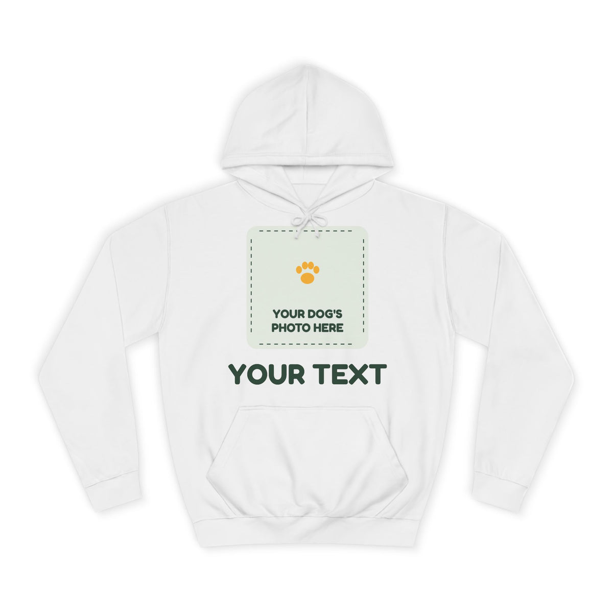 Build Your Own Hoodie – Your Dog's Photo & Text