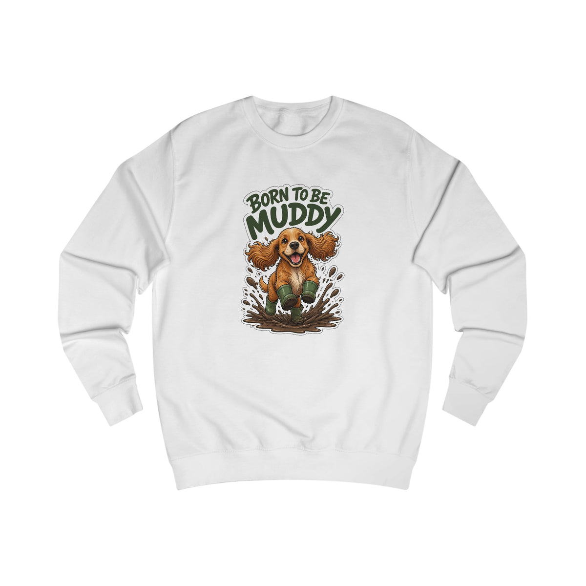 Born to be Muddy Cocker Spaniel Sweatshirt – Personalised