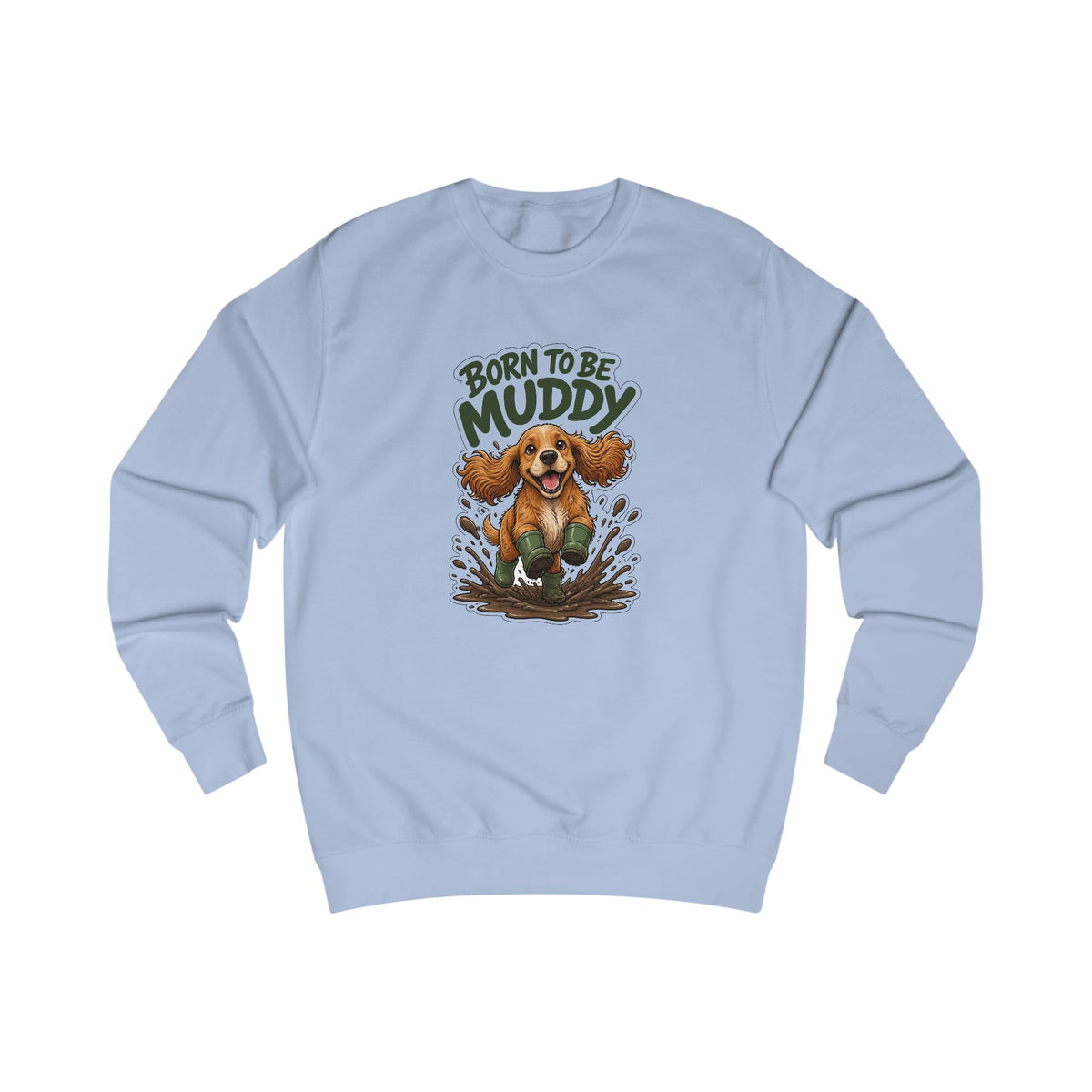 Born to be Muddy Cocker Spaniel Sweatshirt – Personalised
