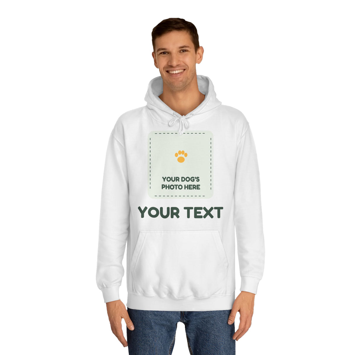 Build Your Own Hoodie – Your Dog's Photo & Text