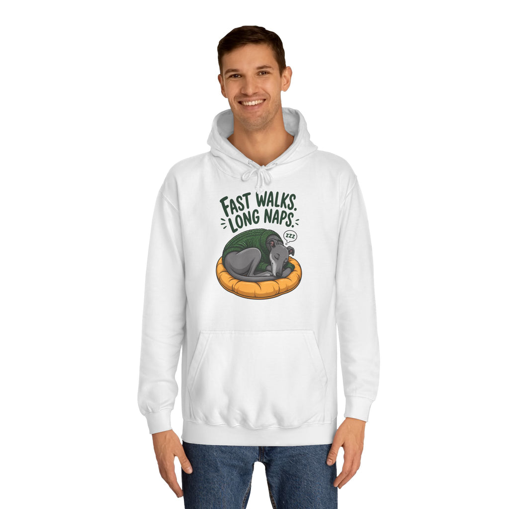 Fast Walks Long Naps Greyhound Hoodie – Personalised