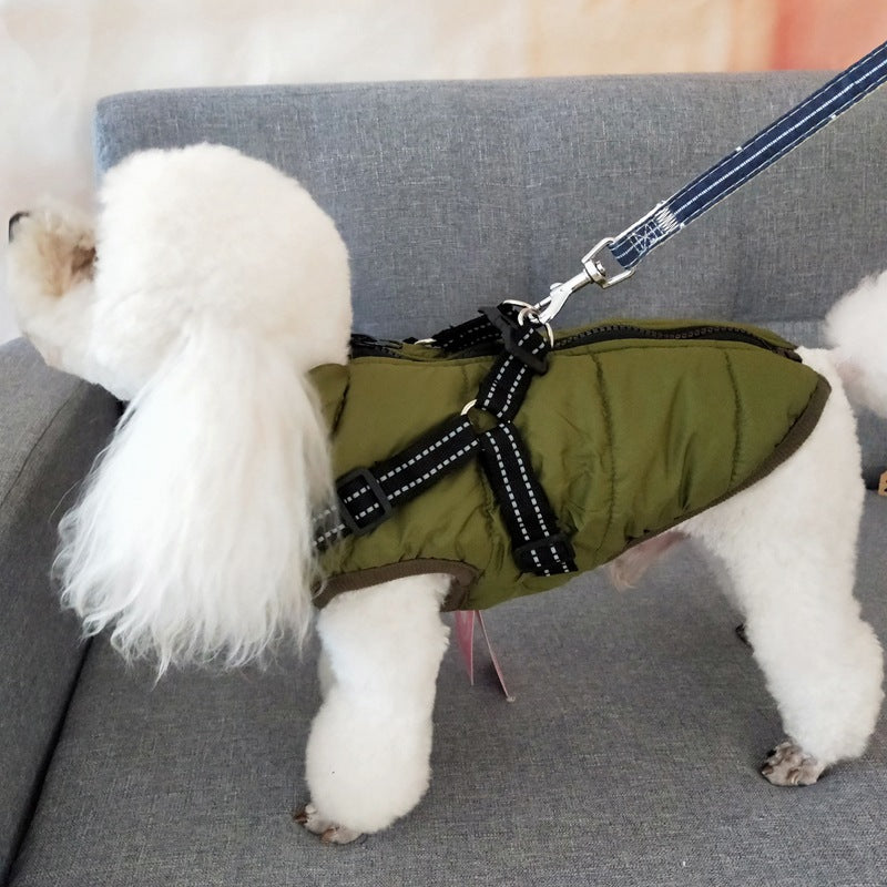 The Winter Gilet in moss green