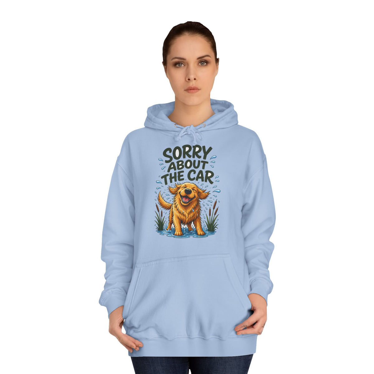 Sorry About the Car Golden Retriever Hoodie – Personalised