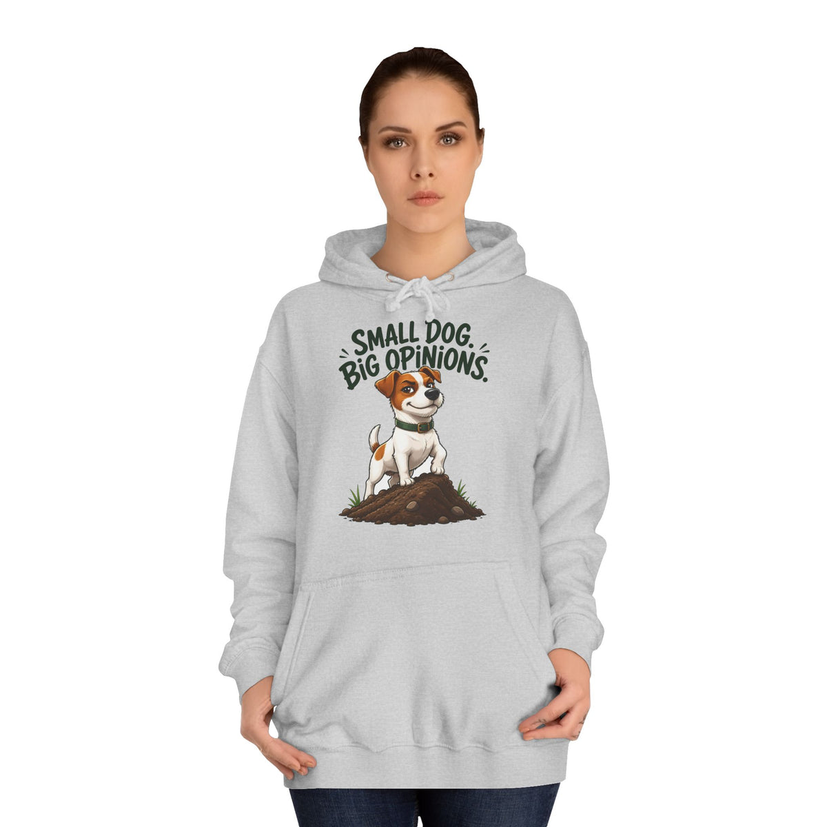 Small Dog Big Opinions Jack Russell Hoodie – Personalised