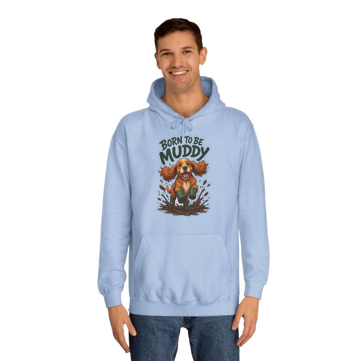 Born to be Muddy Cocker Spaniel Hoodie – Personalised