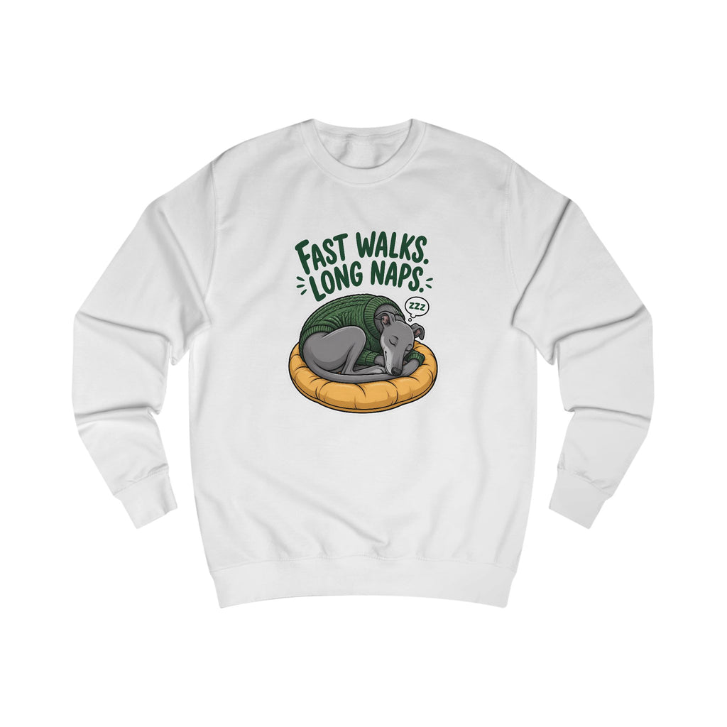 Fast Walks Long Naps Greyhound Sweatshirt – Personalised