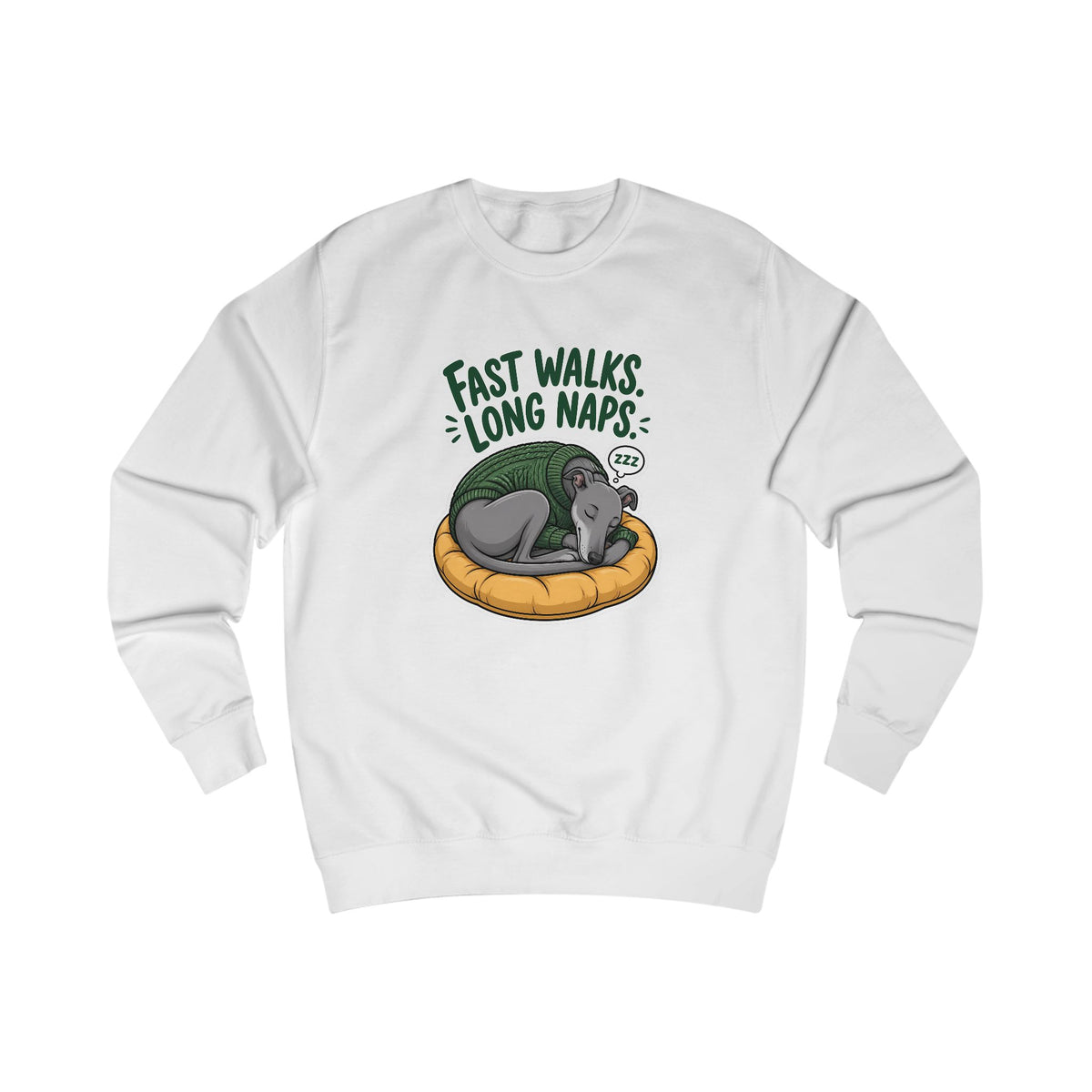 Fast Walks Long Naps Greyhound Sweatshirt – Personalised