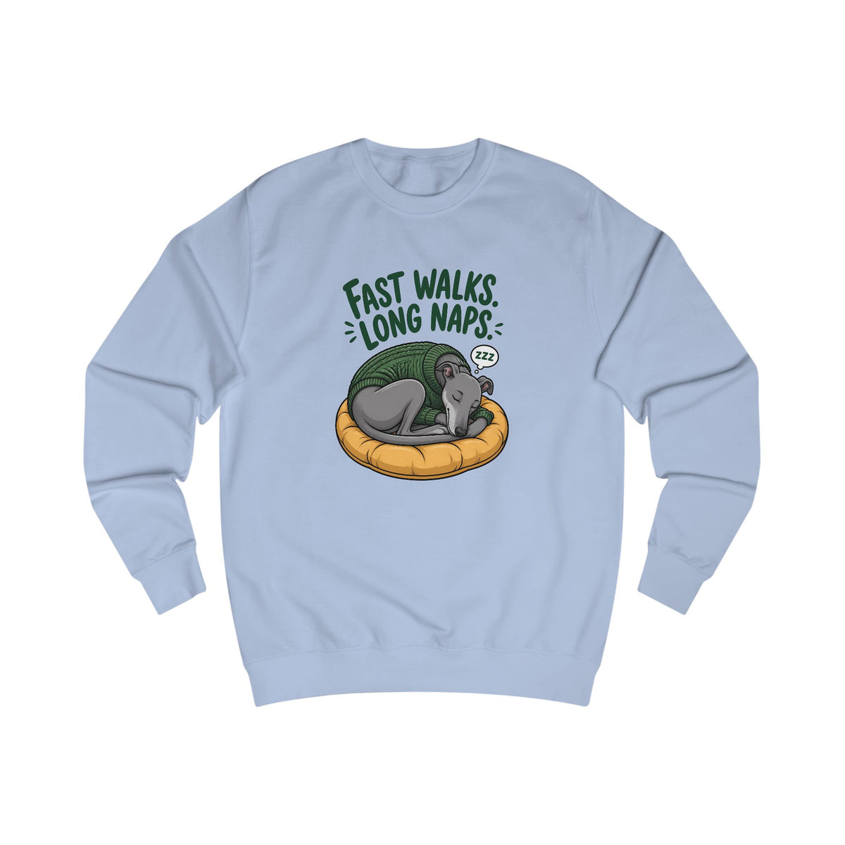 Fast Walks Long Naps Greyhound Sweatshirt – Personalised