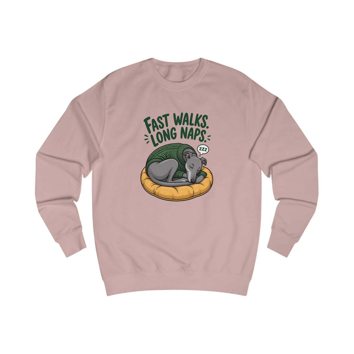 Fast Walks Long Naps Greyhound Sweatshirt – Personalised
