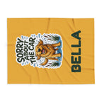 Sorry About the Car Golden Retriever Blanket – Personalised