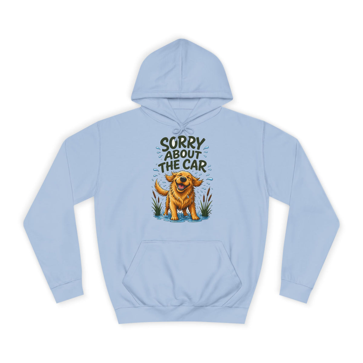 Sorry About the Car Golden Retriever Hoodie – Personalised