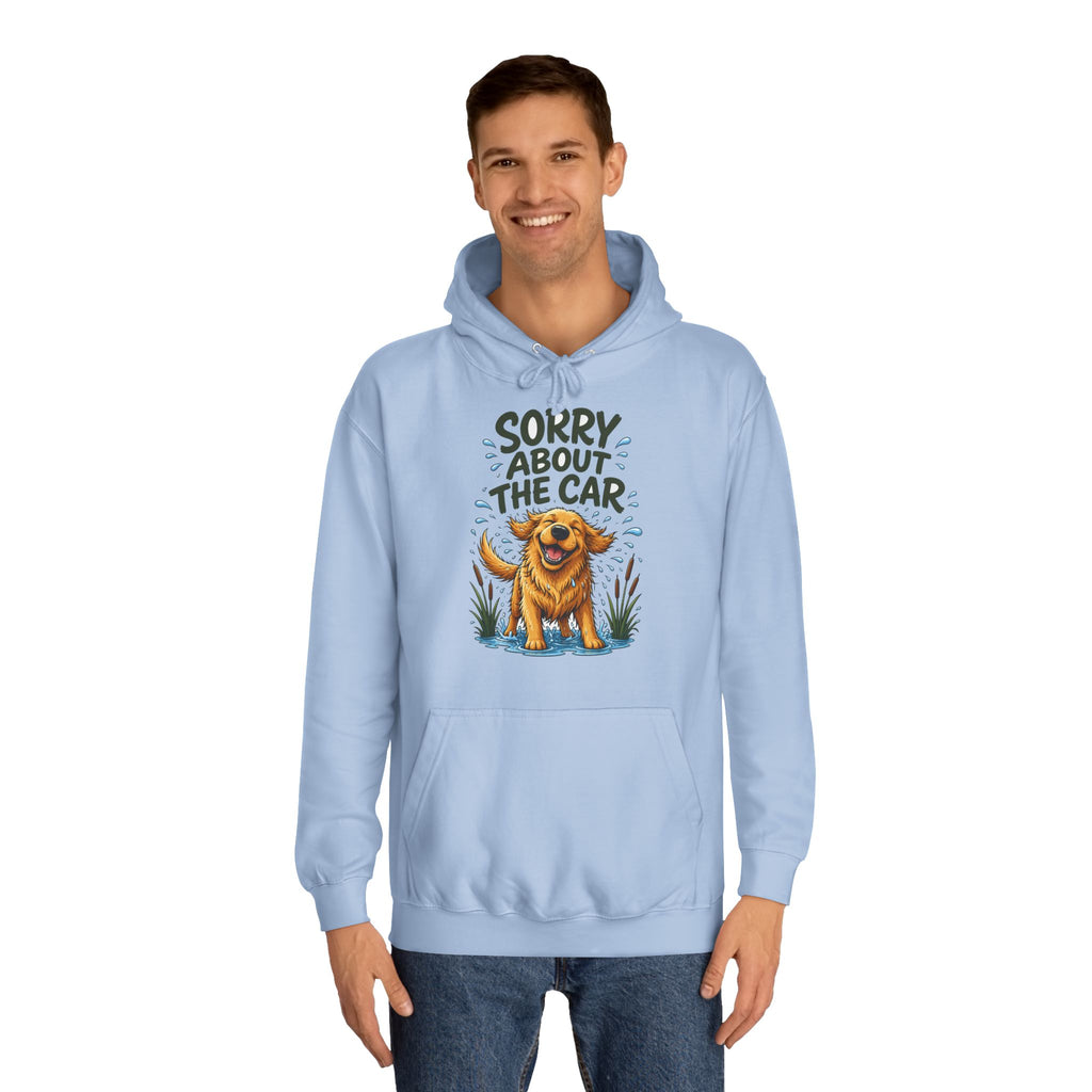 Sorry About the Car Golden Retriever Hoodie – Personalised