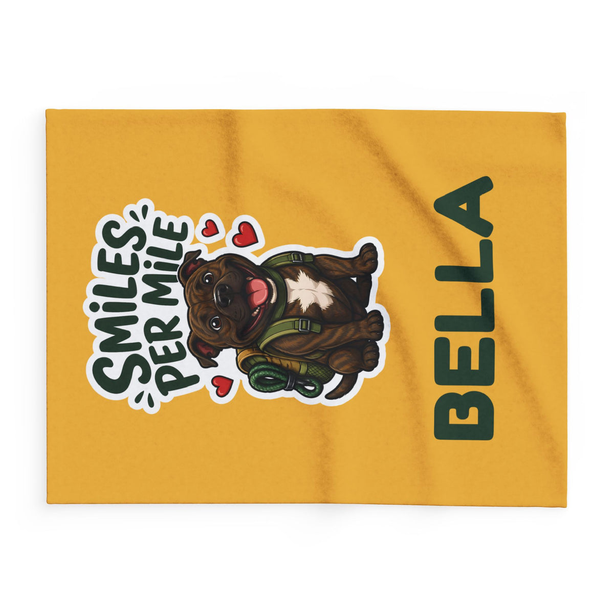 Smiles Per Mile Staffie Blanket – Personalised