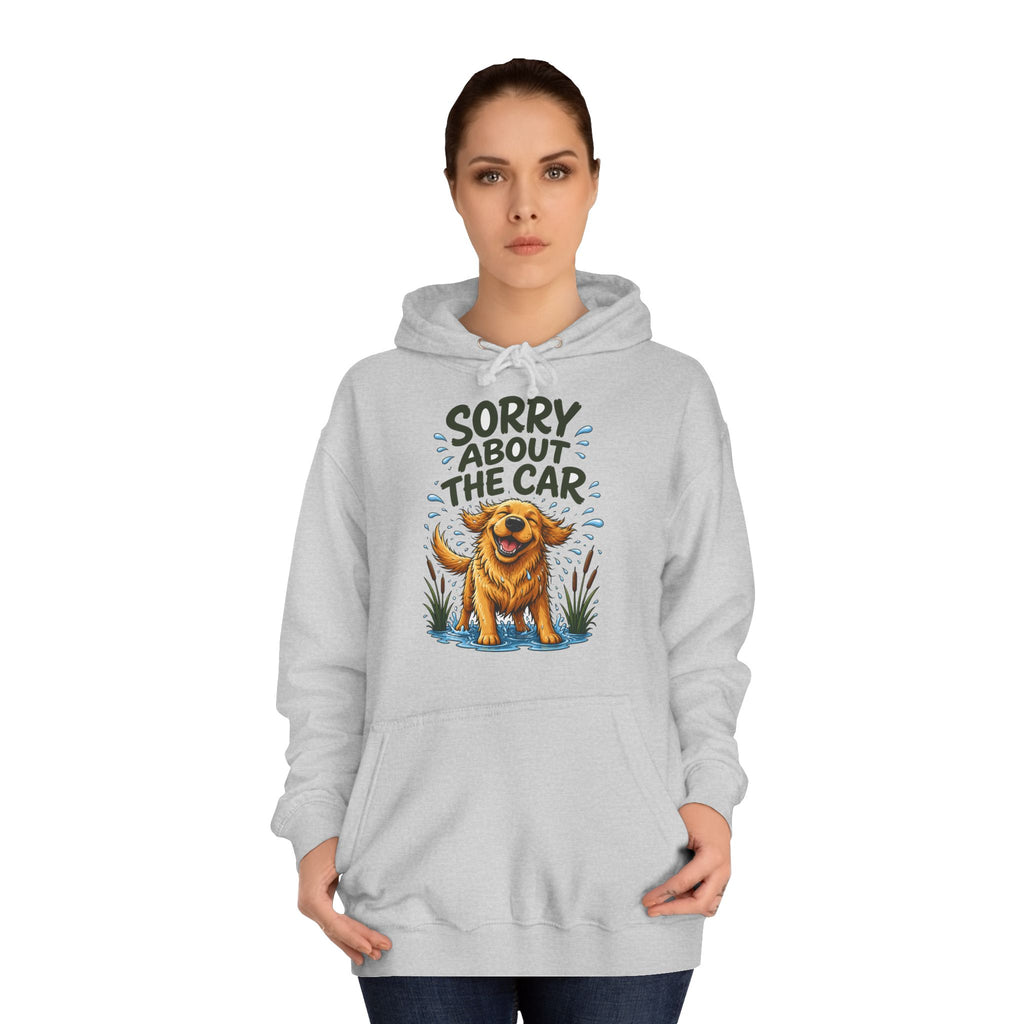 Sorry About the Car Golden Retriever Hoodie – Personalised
