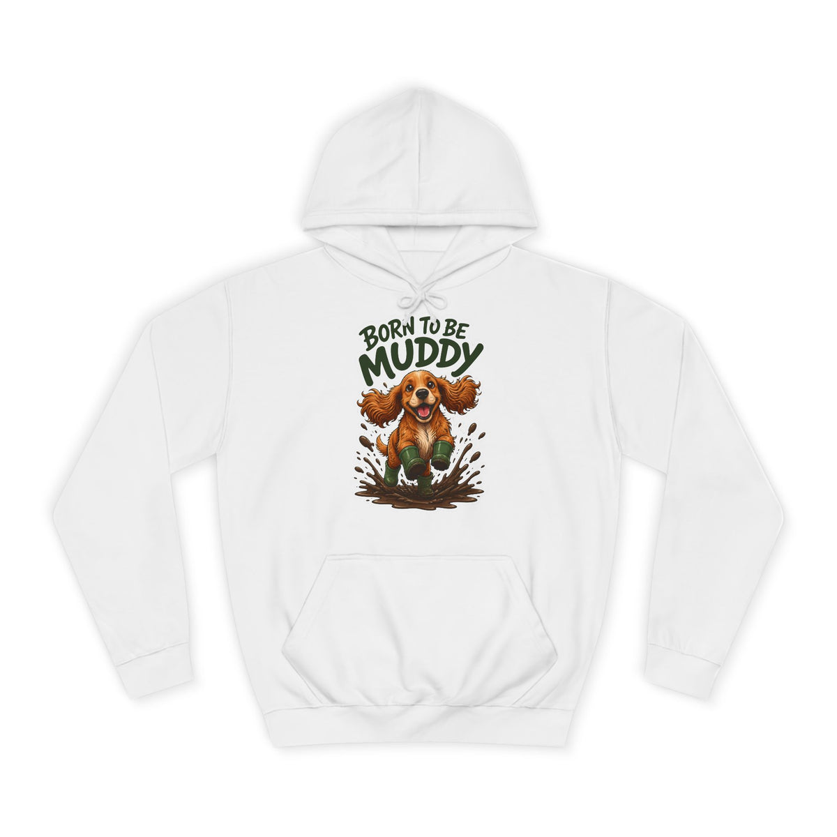 Born to be Muddy Cocker Spaniel Hoodie – Personalised