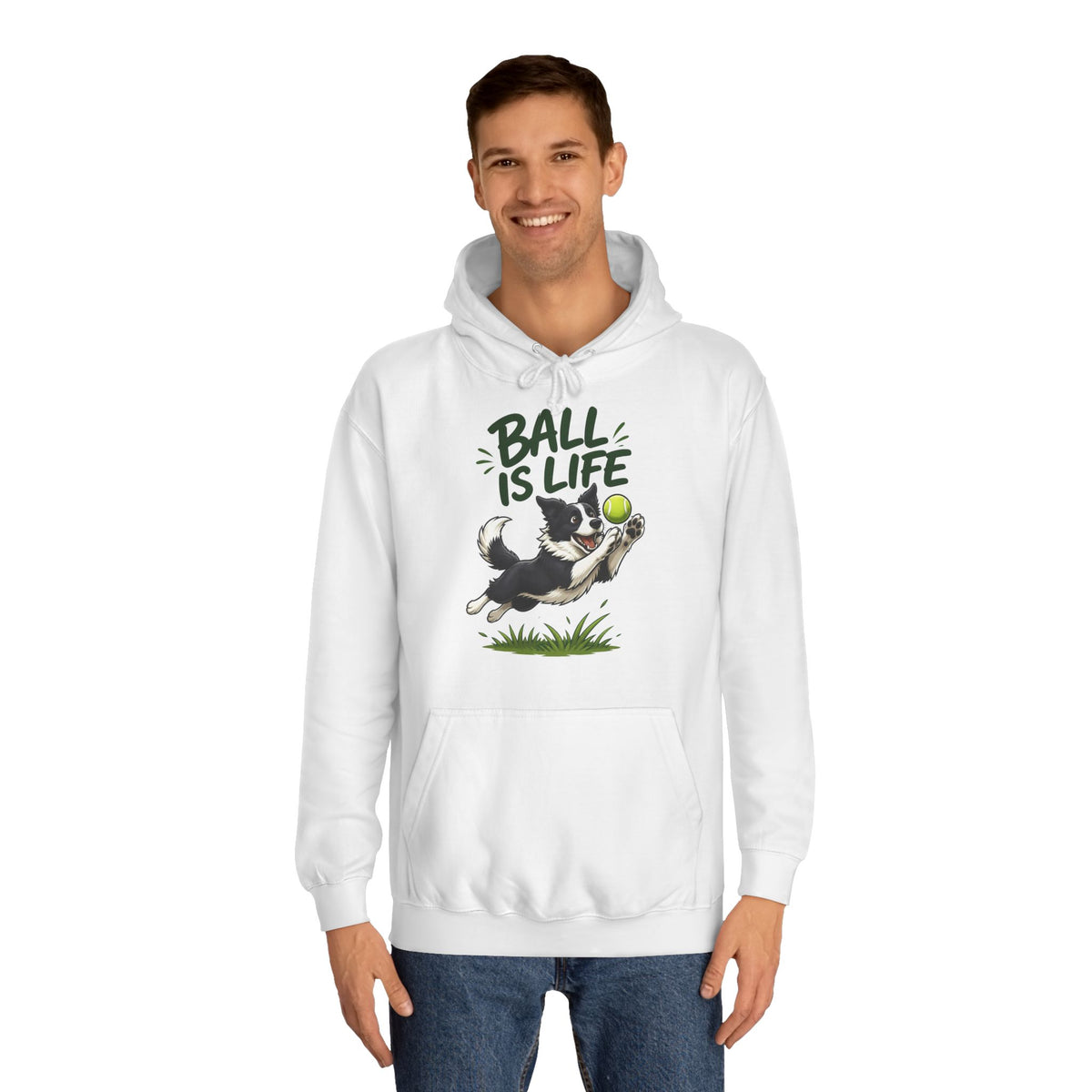 Ball Is Life Border Collie Hoodie – Personalised