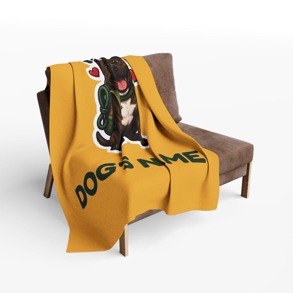 Smiles Per Mile Staffie Blanket – Personalised
