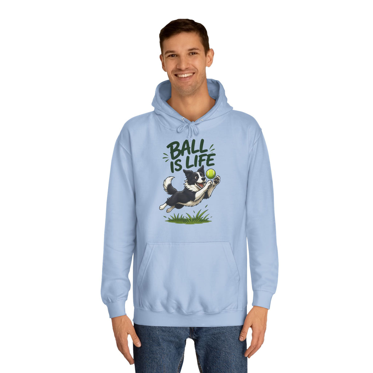 Ball Is Life Border Collie Hoodie – Personalised