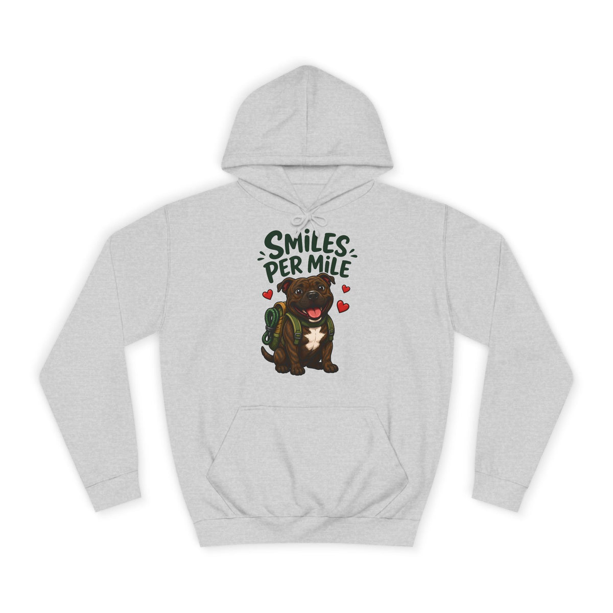 Smiles Per Mile Staffie Hoodie – Personalised