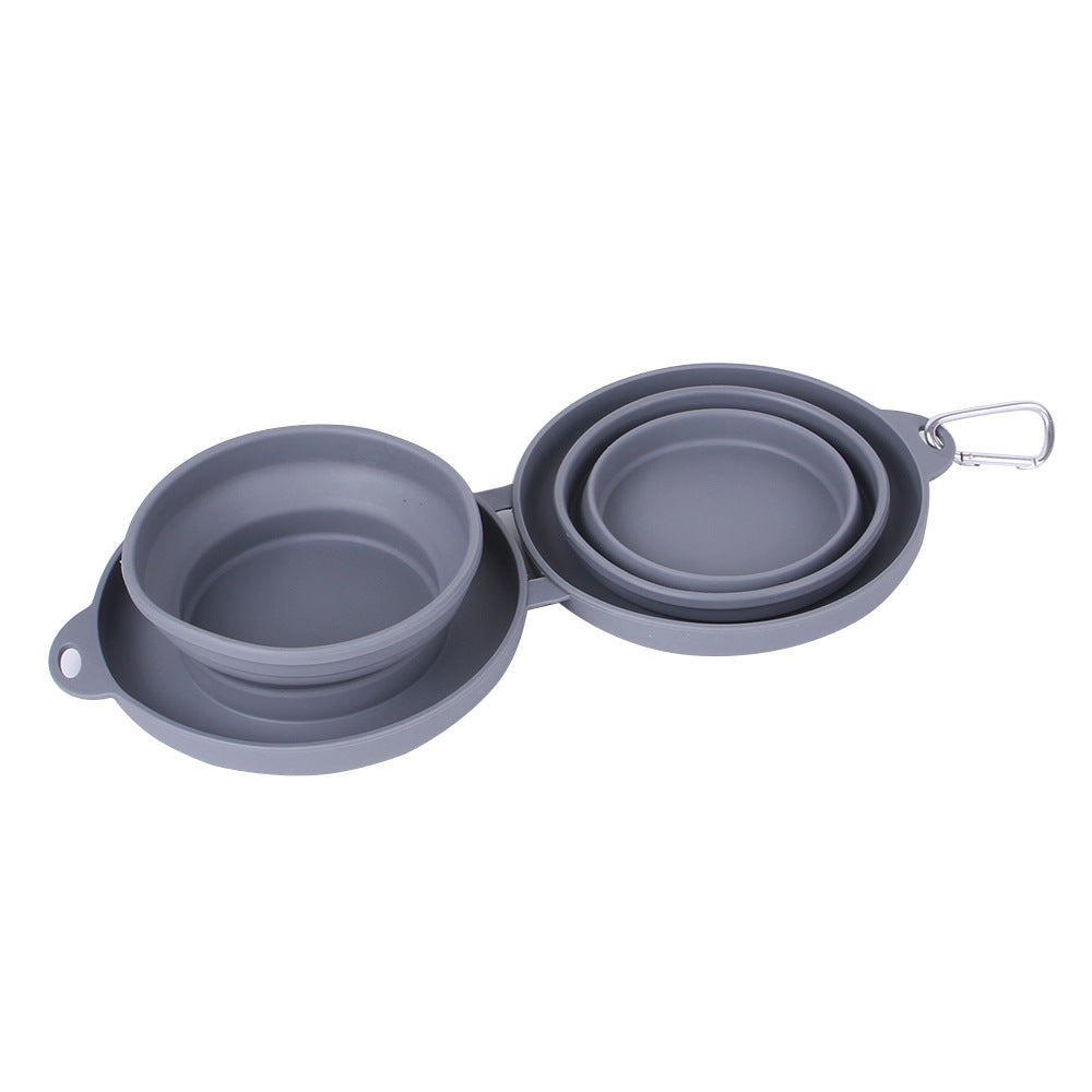 The Folding Bowl Duo in slate grey