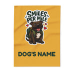 Smiles Per Mile Staffie Blanket – Personalised