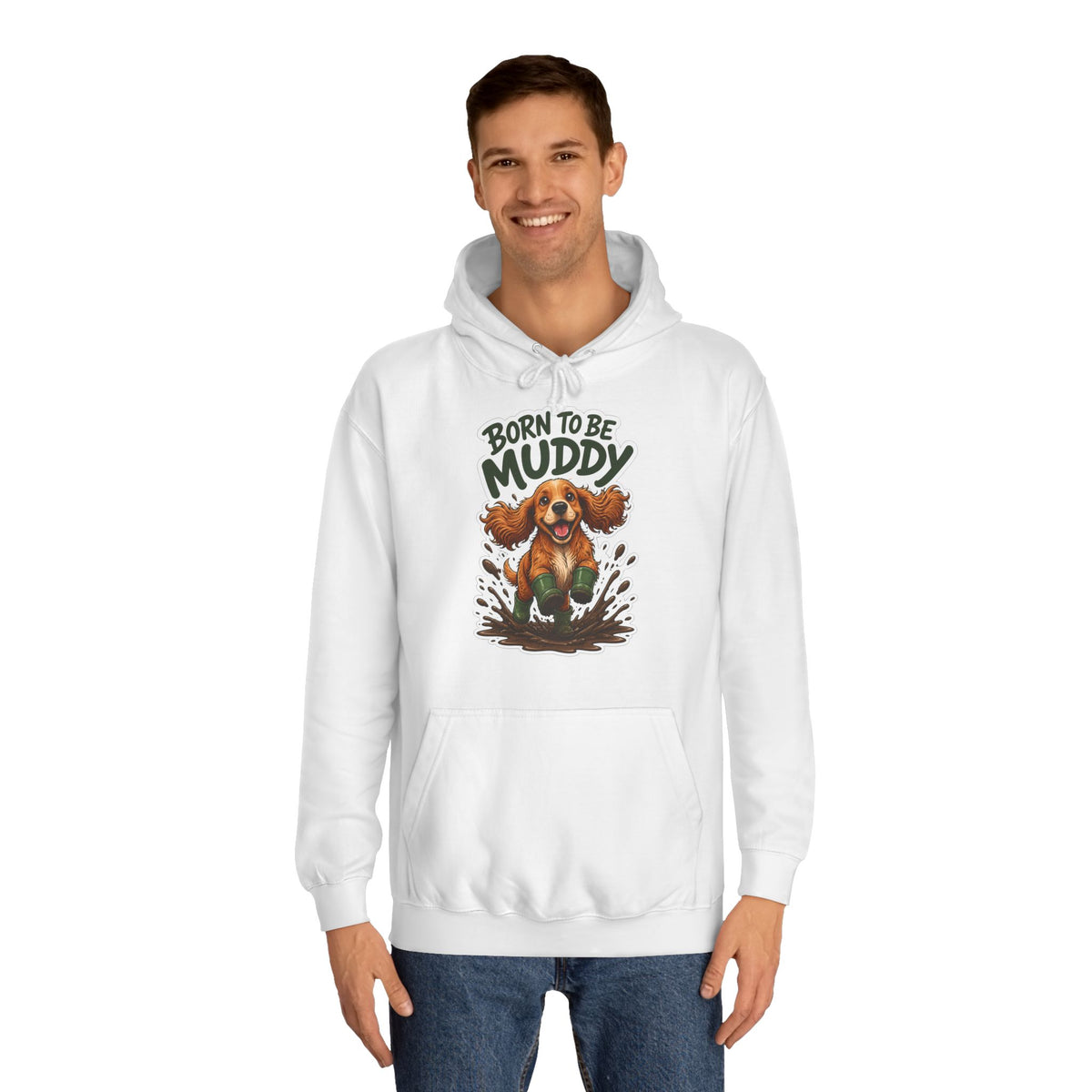 Born to be Muddy Cocker Spaniel Hoodie – Personalised
