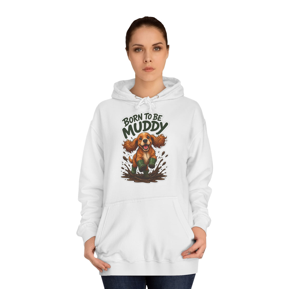 Born to be Muddy Cocker Spaniel Hoodie – Personalised