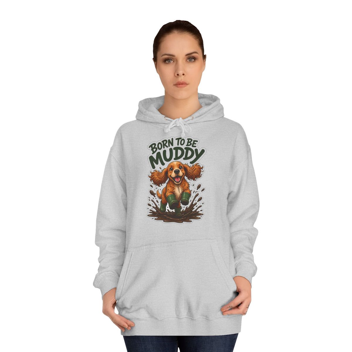 Born to be Muddy Cocker Spaniel Hoodie – Personalised