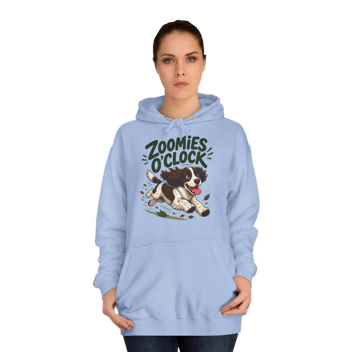 Zoomies O'Clock Springer Spaniel Hoodie – Personalised