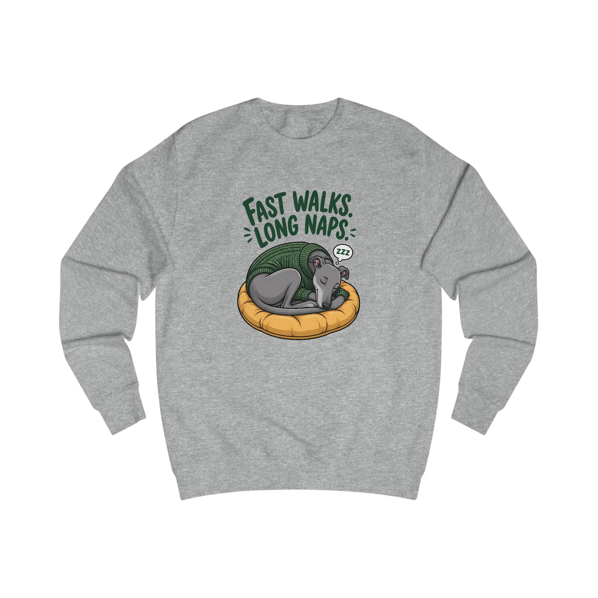 Fast Walks Long Naps Greyhound Sweatshirt – Personalised