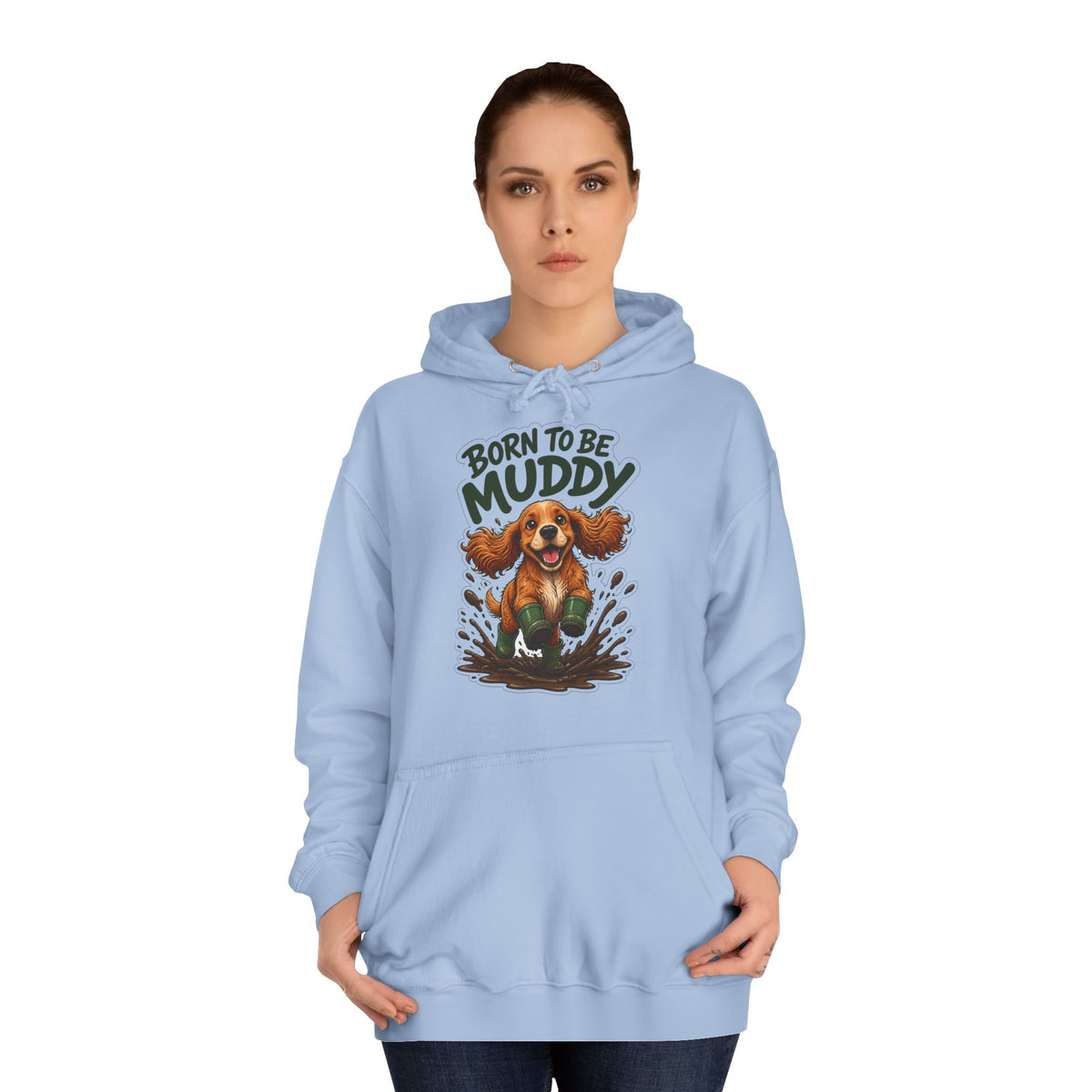 Born to be Muddy Cocker Spaniel Hoodie – Personalised