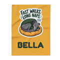 Fast Walks Long Naps Greyhound Blanket – Personalised