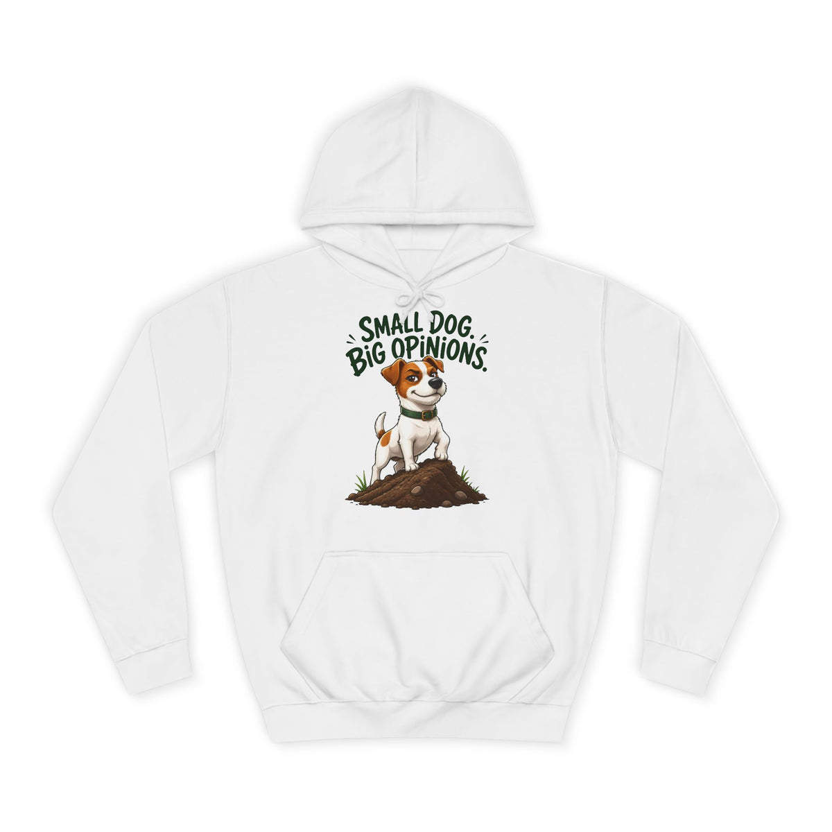 Small Dog Big Opinions Jack Russell Hoodie – Personalised