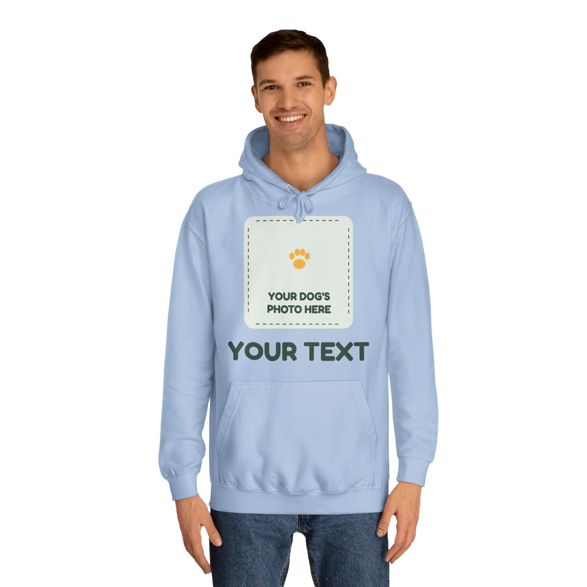 Build Your Own Hoodie – Your Dog's Photo & Text