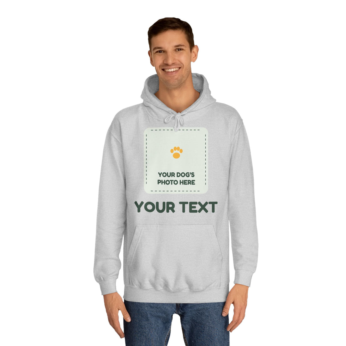 Build Your Own Hoodie – Your Dog's Photo & Text