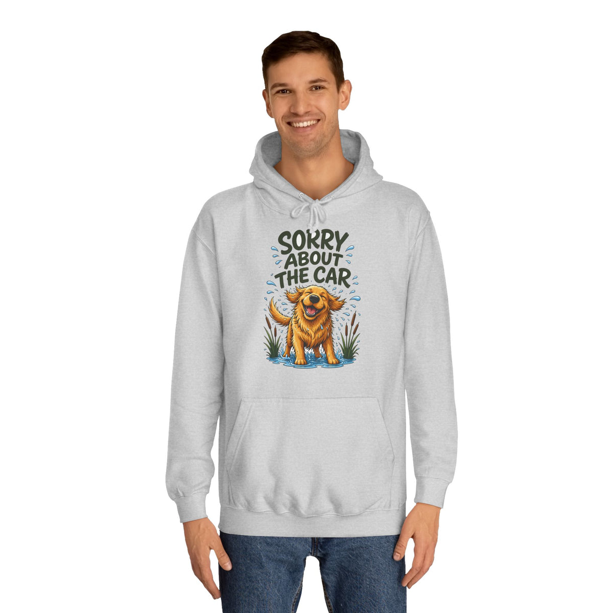 Sorry About the Car Golden Retriever Hoodie – Personalised