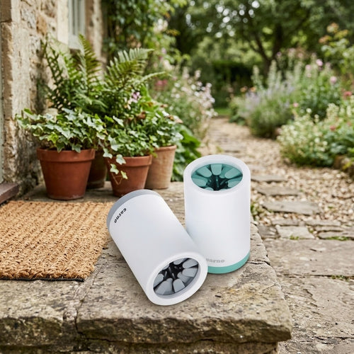 The Paw Washer on a cottage doorstep