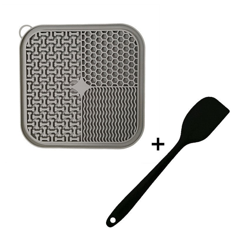 The Lick Mat in Stone Grey