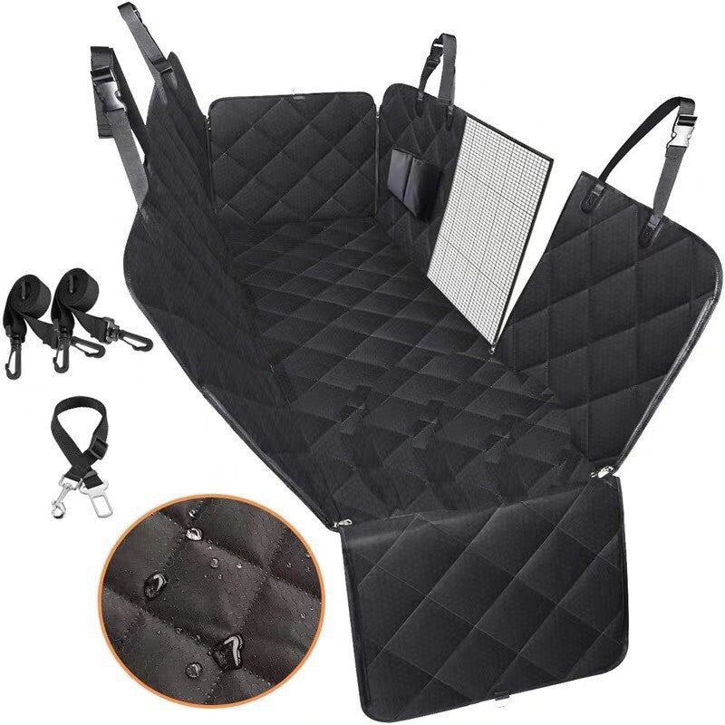 The Back Seat Hammock in black with safety tethers