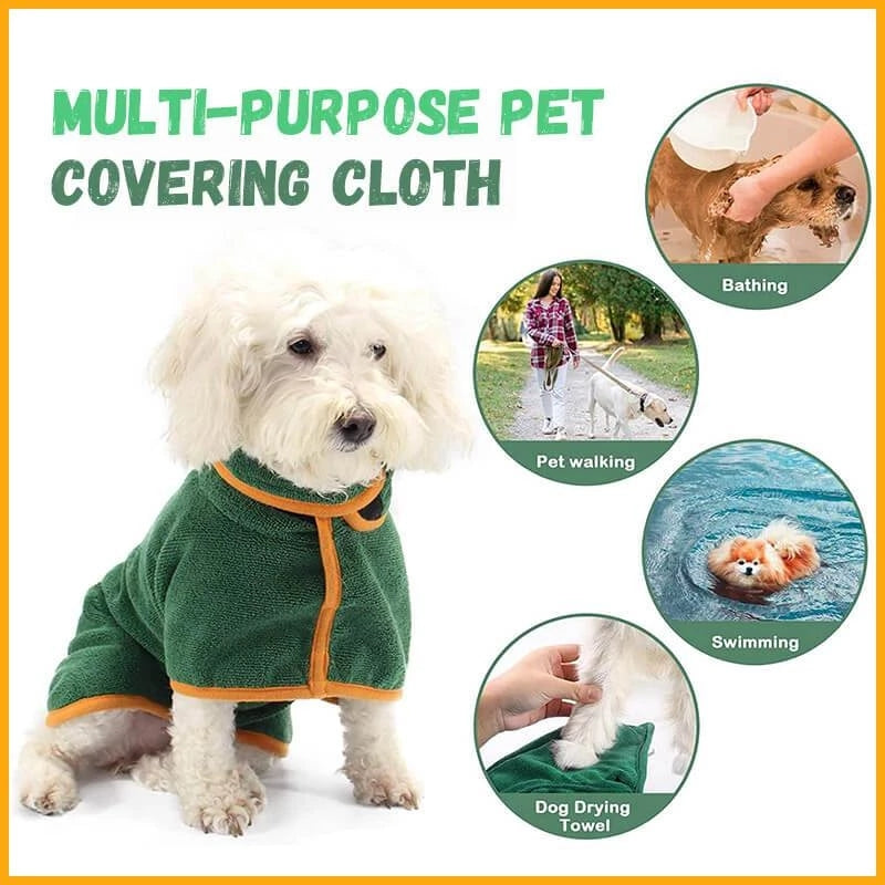 Dog wearing the Fell & Fetch Drying Coat